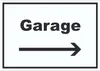 Garage Schild mit Text und Richtungspfeil rechts Auto Produktbild-Vorschau 1