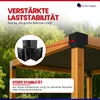 GeZu Impex Pfostenecke für 3 Balken 121 x 121 mm Schwarz Produktbild-Vorschau 6