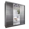 A sliding door wardrobe with mirrored panels, reflecting a bedroom interior. Náhled obrázku produktu