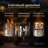 Gartenfackel für draußen Motiv Eule - Rost - Set: Produktbild-Vorschau 6