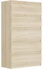 Komoda 70 cm 5 zásuvek skříňka FRAMIRE R-5 sonoma Náhled obrázku produktu 1