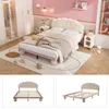 A bedroom scene with a bed, wardrobe, and nightstand. Produktbild-Vorschau