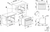 Technical drawing with dimensions for an oven. Anteprima dell’immagine prodotto
