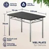 CASARIA® Esstisch mit 4 Stühlen Holz 5-tlg Set Metall Produktbild-Vorschau 3