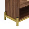 Merax eleganter Schuhschrank aus Holz mit Rattantüren und 4 Produktbild-Vorschau 9