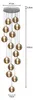 ZMH Hanglamp voor woonkamer, 15 lichtpunten, amberkleurig Productafbeelding-voorbeeld 4