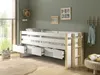 Funktionsbett >MARGRIT< in Weiß/Kiefer natur - Produktbild-Vorschau 3