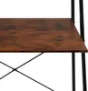 Psací stůl Exeter 85,5x46,5x140cm - průmyslové dřevo tmavé, Náhled obrázku produktu 4
