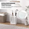 HOMCOM Stojan na deštníky se 4 háčky a odkapávací miskou, Náhled obrázku produktu 4
