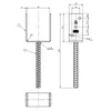 Technical drawing with dimensions of a U-shaped post anchor. Produktbild-Vorschau