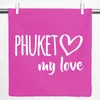 Huuraa Kissenbezug Phuket my love 40x40cm Fuchsia Baumwolle Produktbild-Vorschau 1