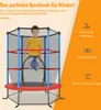 Trampoline de jardin COSTWAY Ø165cm avec filet de sécurité, Voir les images du produit 7
