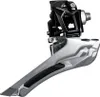 A close-up studio shot of a bicycle front derailleur. Produktbild-Vorschau