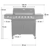 TAINO RED 6+1 Gasgrill 6 Edelstahl Brenner Seitenkocher Produktbild-Vorschau 3