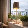 2x LED Tischleuchte, braun, Touchdimmer, Akku, H 36 cm Produktbild-Vorschau 3