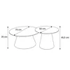 2in1 runder Couchtisch CARTELLE weiß hochglanz, Schwarz / Produktbild-Vorschau 5