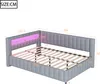 OKWISH Lit Banquette 140x200 cm - Lit avec Éclairage LED et Voir les images du produit 3