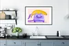MuchoWow® Gerahmtes Poster Banane - Telefon - Lila - Gelb Produktbild-Vorschau 4