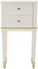Mauro Ferretti Nachtschrank Camille Weiß Gold 40x30x71 cm Produktbild-Vorschau 2