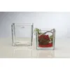 Štvorcová váza CUBE - číra - 12x12x12cm - sklo Náhľad obrázku produktu 5