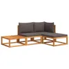 vidaXL 4-tlg. Gartensofa-Set mit Kissen Holz Akazie & Produktbild-Vorschau 1