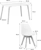 Set tavolo e 4 sedie da pranzo scandinavo con gambe in Anteprima dell’immagine prodotto 7