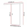 Schiebetür WAYATT mit Grif, Weiß, Soft-Close-System,106 cm Produktbild-Vorschau 4