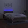 Taupe Boxspringbett mit Matratze & LED Taupe 120x190 cm Produktbild-Vorschau 5
