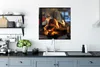 MuchoWow® Poster Ein brennender Kamin 75x75 cm - Wand Produktbild-Vorschau 3