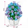 A 3D model of a bouquet of roses in a white vase, with dimensions indicated. Náhľad obrázku produktu