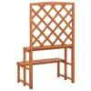 vidaXL Květinové schody s mříží 70x42x115 cm Masivní Náhled obrázku produktu 3