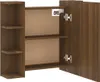 Zrkadlová skrinka s LED hnedý dub 70x16,5x60 cm Náhľad obrázku produktu 9