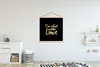 MuchoWow® Textilposter Zitat - Liebe - Schwarz - Gold Produktbild-Vorschau 2