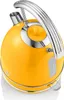A yellow electric kettle with a chrome handle and accents, shown from a slightly elevated front-left angle on a white background. Produktbild-Vorschau