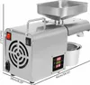 A stainless steel automatic oil press machine with a digital display and a collection container. Náhled obrázku produktu