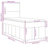 vidaXL Boxspringbett mit Matratze Blau 100x200 cm Stoff Produktbild-Vorschau 8