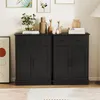 COSTWAY Badezimmerschrank, Badschrank mit Schublade, Türen Produktbild-Vorschau 7