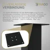 HAGO24 Tischbeine Set 4 Stück Möbelfuß Stahl Schwarz 8x8cm Produktbild-Vorschau 3