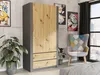 Skříň šatna 90 cm 2 dveře 2 zásuvky FRAMIRE B-20 antracit Náhled obrázku produktu 2