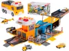 Kinderset 2in1-Garage: Bauwagen Rückwärtsgang Hubschrauber Produktbild-Vorschau 1