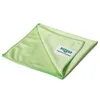 A folded green microfiber cloth with a label on it, placed on a white background. Podgląd zdjęcia produktu