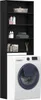 Möbel Waschmaschinenschrank Schwarz Eiche 64x24x190 cm Produktbild-Vorschau 3