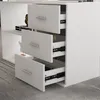 Schreibtisch Weiß 130x57x75cm MDF, frei verschiebbarer Produktbild-Vorschau 7
