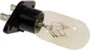 A close-up studio shot of a microwave oven light bulb with a black base and metal prongs. Anteprima dell’immagine prodotto