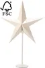 A white star-shaped lamp on a white stand against a white background. Náhled obrázku produktu