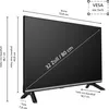 A diagram showing the dimensions of a television. Produktbild-Vorschau