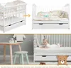 Gitterbett Babybett 2in1 60x120 mit Schublade Produktbild-Vorschau 3
