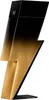 A lightning bolt shaped perfume bottle with a black and gold gradient. Voir les images du produit