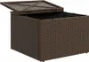 vidaXL Záhradná stolička s vankúšom hnedá 55x55x37 cm Poly Náhľad obrázku produktu 3
