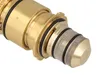 Close-up of a brass plumbing valve component with a mesh filter. Produktbild-Vorschau